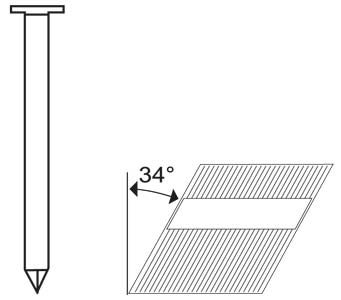 Hřebíky Typ RN O 3,1 × 90 mm (3000 ks)