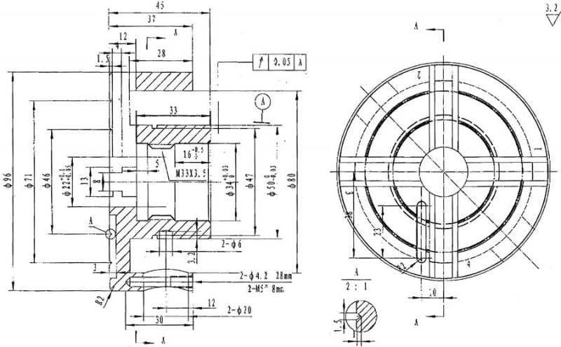 Čtyřčelisťové sklíčidlo Profi M33 × 3,5 - sada
