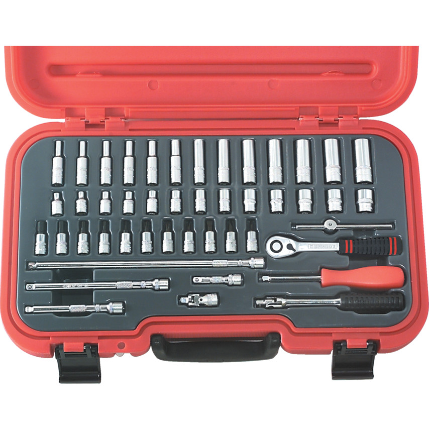 Sada hlavic TSD46M 1/4" - metrický, bity- 46.dílná sada