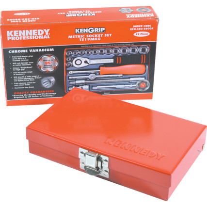 Sada hlavic 1/4" - metrická 19.dílná sada KEN5828800K
