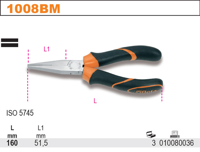 KLEŠTĚ PLOCHÉ QUALITY BM-MODEL 1008BM 160MM