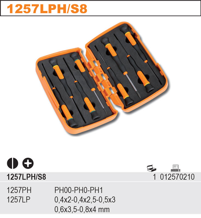 SADA MIKRO ŠROUBOVÁKŮ 1257LPH /S8-8 1257LP-PH