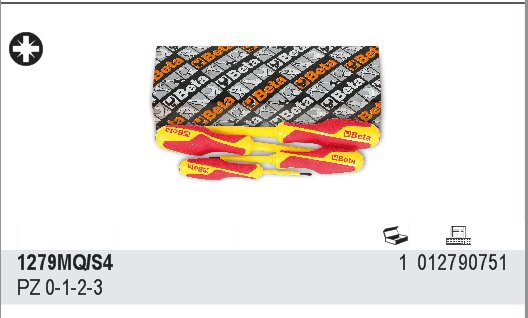 SADA ŠROUBOVÁKŮ KŘÍŽOVÝCH PZ IZOLACE 1000V-MODEL 1279MQ