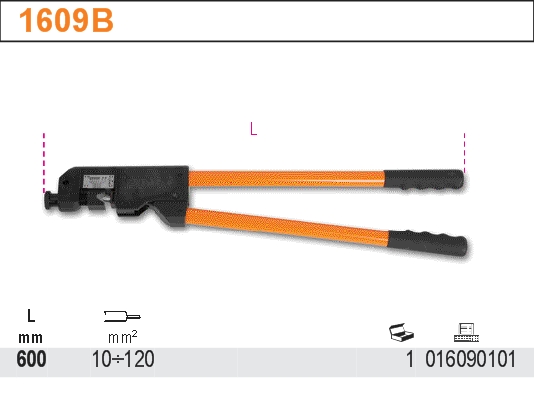 KLEŠTĚ ZATISKACÍ NA KABELOVÉ KONCOVKY-MODEL 1609B 10-120MM2