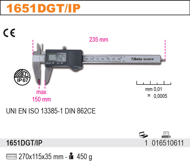 1651 DGT/IP POSUVNÉ MĚŘÍTKO DIGITÁLNÍ