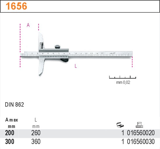 HLOUBKOMĚR-MODEL 1656 0-300MM
