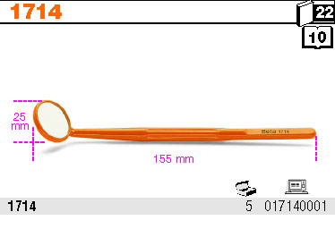 INSPEKČNÍ ZRCÁTKO-MODEL 1714 155MM