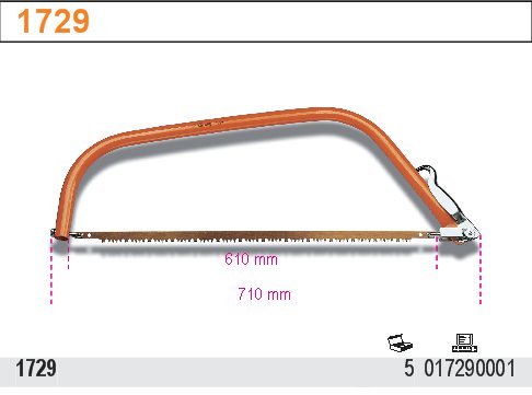 PILA NA DŘEVO ZE STÁLÝM RÁMEM-MODEL 1729 710MM