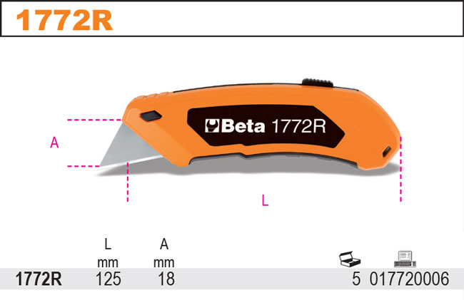 NŮŽ SE SCHOVANÝM OSTŘÍM + NÁHRADNÍ OSTŘÍ-MODEL 1772 R