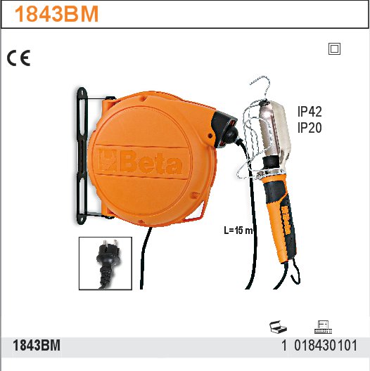 NAVIJÁK AUTOMATICKÝ SE SVÍTILNOU PŘENOSNOU 230V KRYT KOVOVÝ-MODEL 1843BM