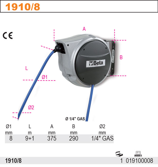 1910 8-AUTOMATICKÝ NAVÍJEČ HADIC HLINÍKOVÝ