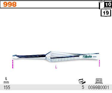 PINZETA ROVNÁ SAMOZATISKOVÁ-MODEL 998