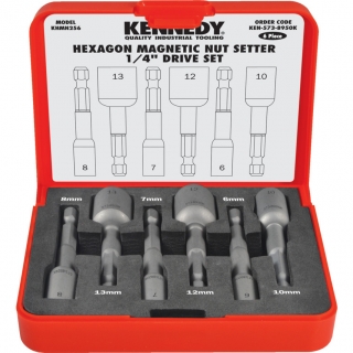 Nástavce nástrčné 6-ti hran 1/4" pro matice a šrouby 6 ks KEN5738950K
