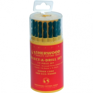 Sada vrtáků vybruš. 1-10mm HSS 19ks Sherwood SHR0259000K